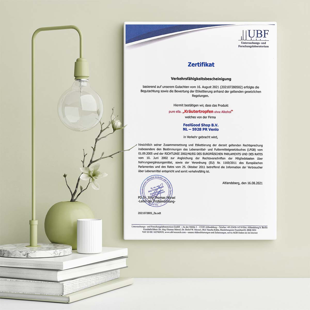 KRÄUTERTROPFEN – ohne Alkohol Zertifikat