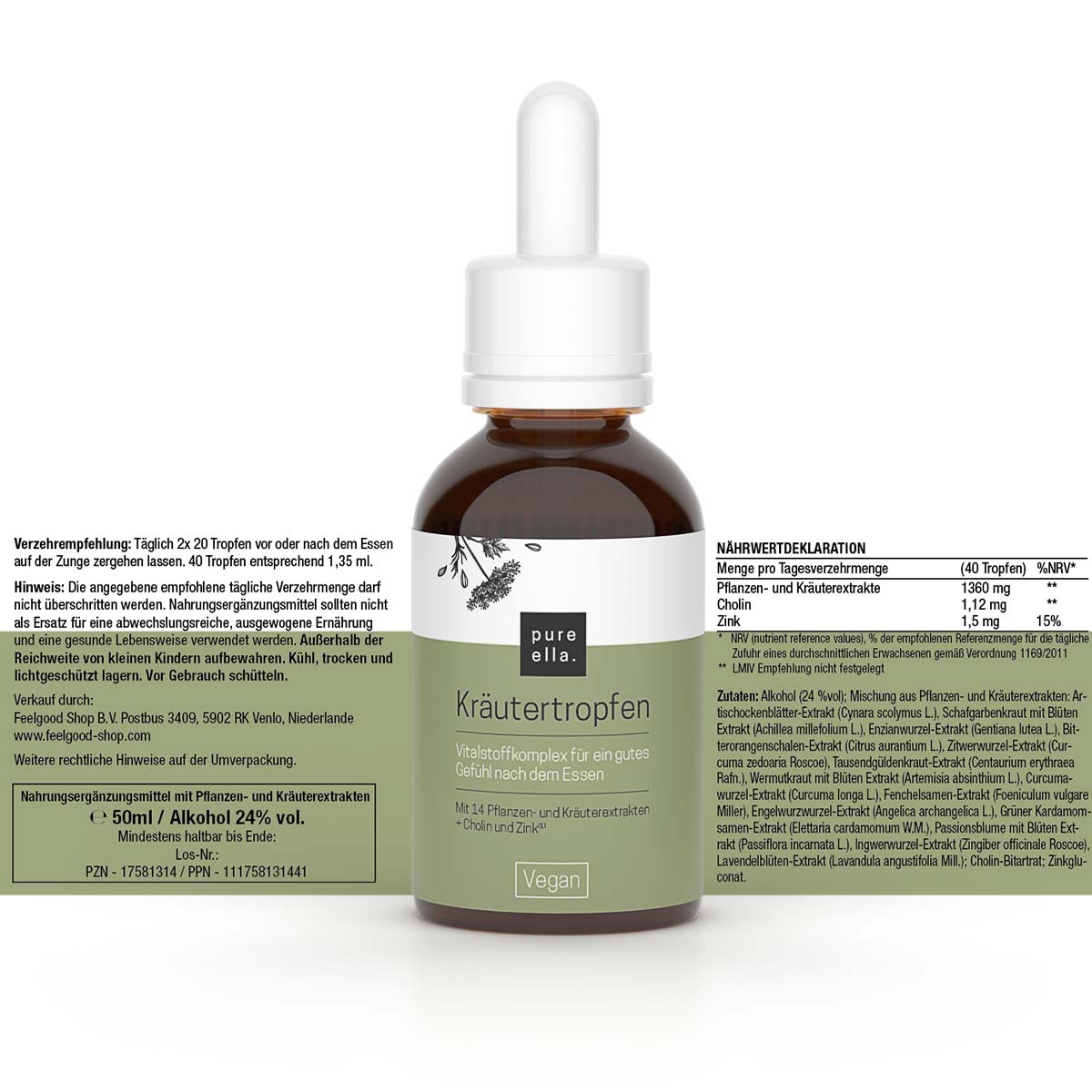 KRÄUTERTROPFEN Etikett